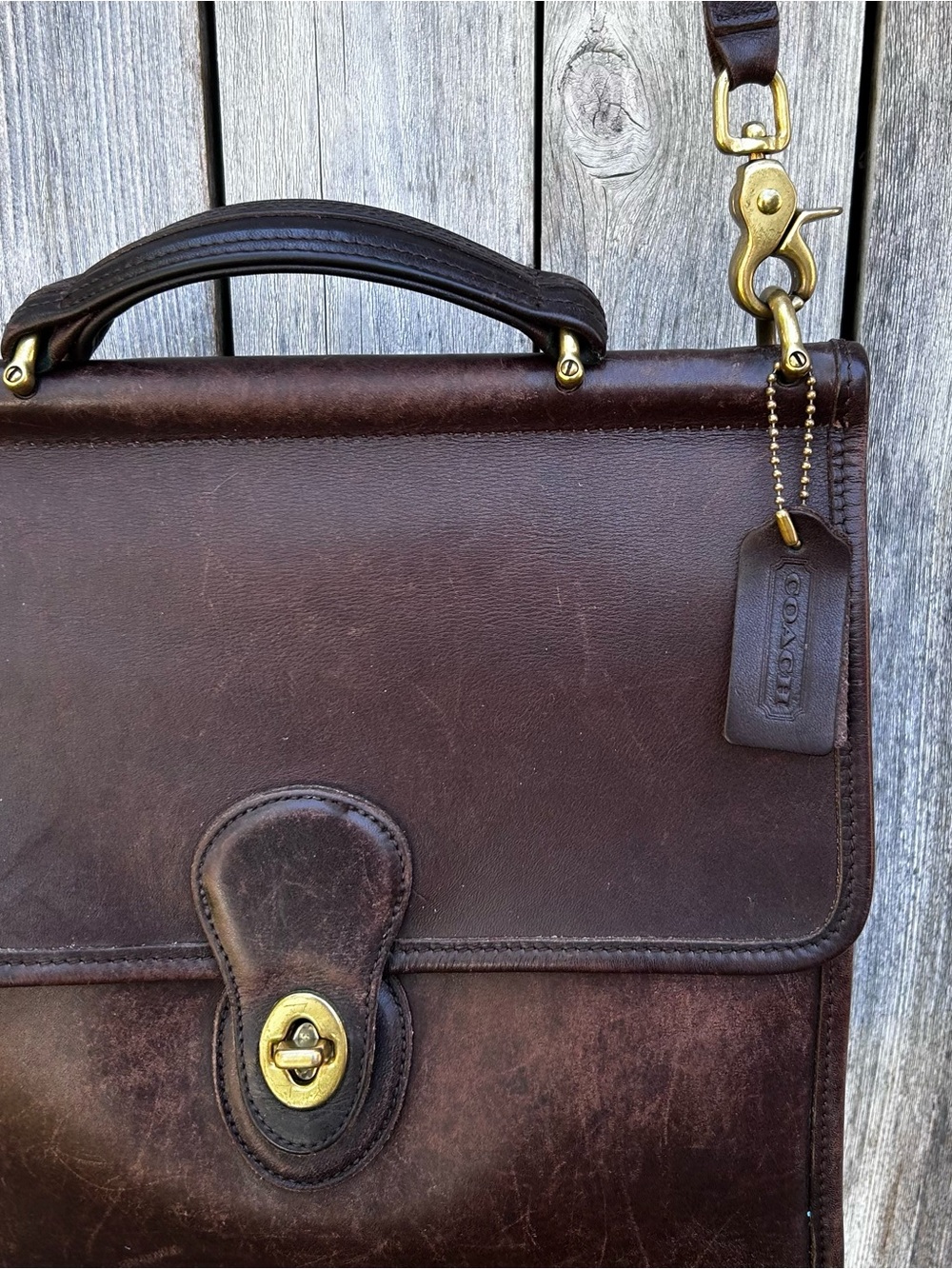Coach Vintage Willis Bag 9927 Leather Mahogany Brown - Picture 5 of 16